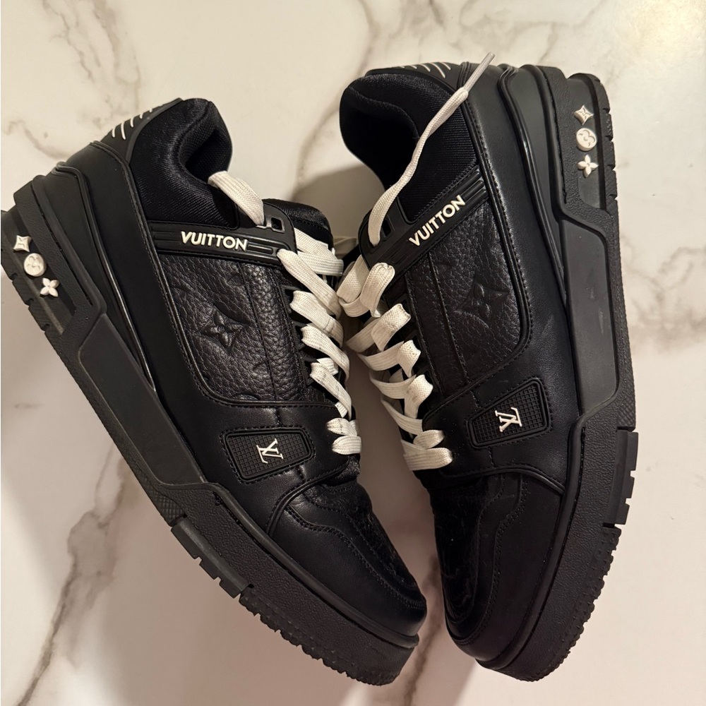 Louis Vuitton Black LV Trainer Sneakers